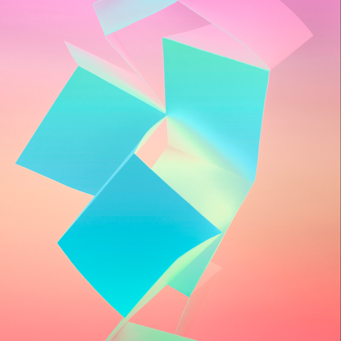 Folded Paper With Colourful Gradients
